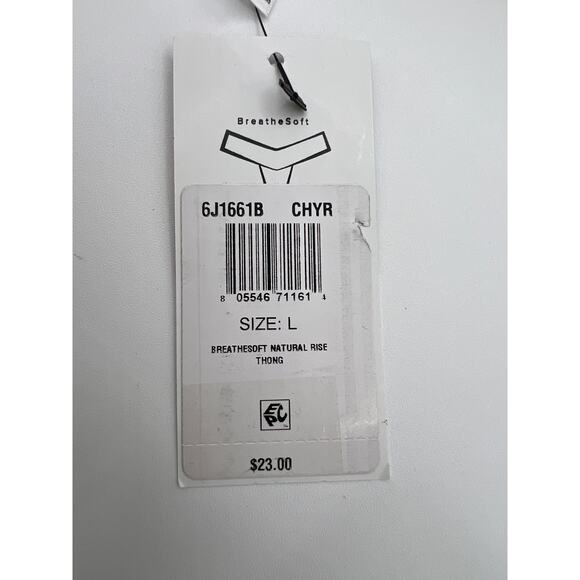 HANKY PANKY SIZE LARGE BREATHE SOFT NATURAL RISE THONG CHERRY RED NWT - Picture 7 of 10